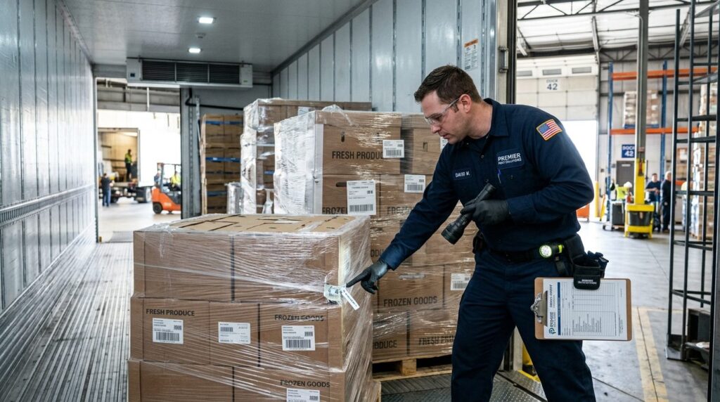American commercial pest control professional in uniform con